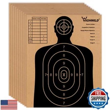 Highwild Paper Shooting Targets Silhouette Cardboard Targets for Shooting, To
