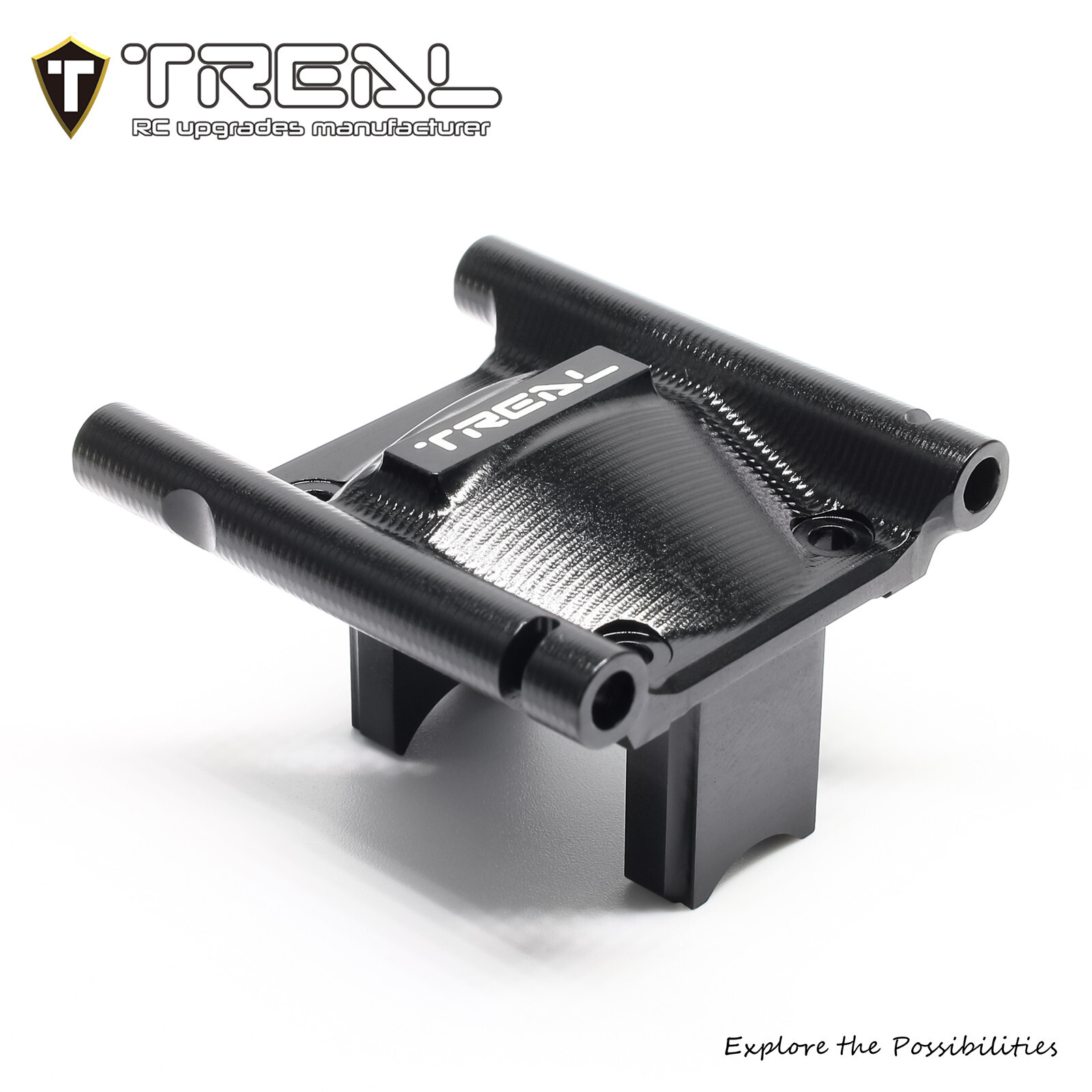 Крышка центрального дифференциала Treal Arrma 6S BLX Kraton Talion Typhon Black 7075 из алюминия