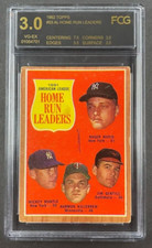 1962 Topps - Maris, Mantle, Killebrew, Gentile #53 HR Leaders - FCG 3 (MK)
