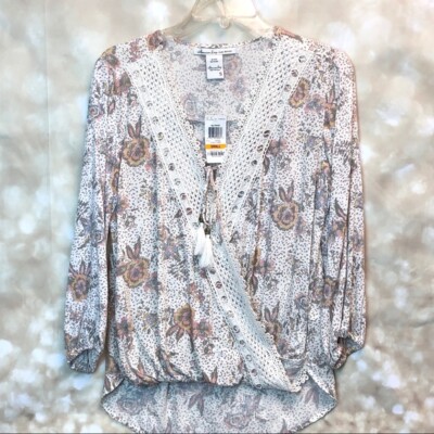 Women boho American Rag blouse NWT , size Small