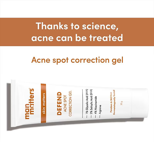 Man Matters Defend Acne Spot Correction Gel Helps Remove Acne & Acne Scars 30gm - Picture 3 of 3