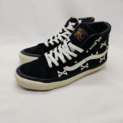 Vans WTaps SK8 Hi Black White Crossbones Quickstrike QS WTVUA  Mens 6 Women 7.5