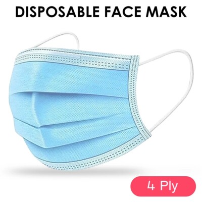 2000 pcs 4-Ply Blue Face Mask Earloop Surgical Medical Dental AUTHORIZED LEVEL 3