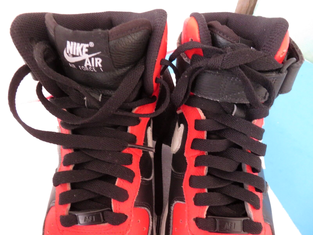 Nike Air Force 1 ~ High Red Black White DN4168-991 Leather 