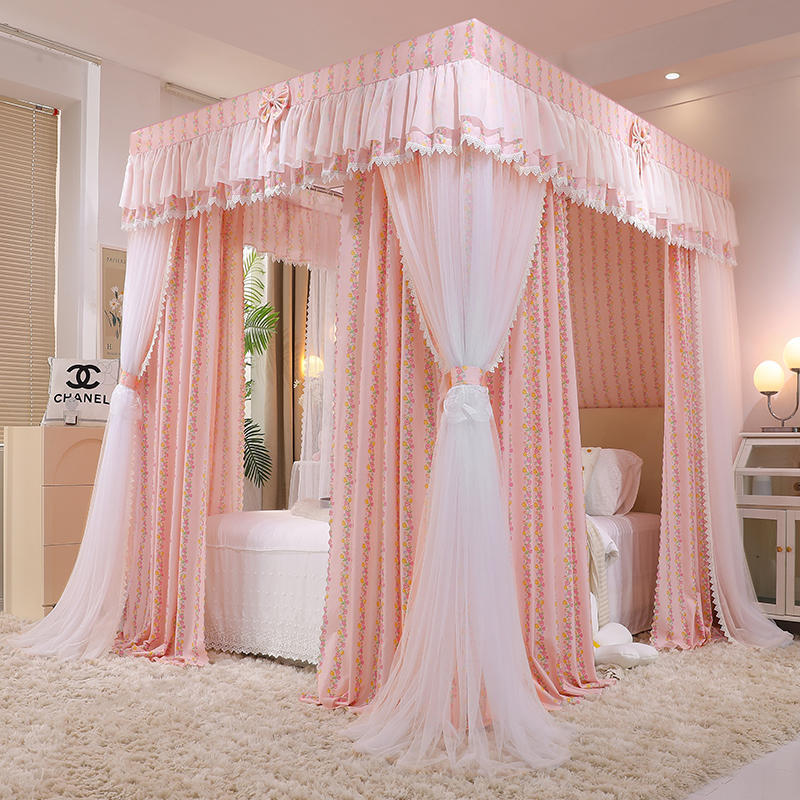For Bed Drapes Mosquito Net Double Rod Frames Yard Anti-mosq