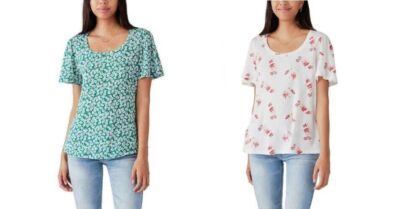 Lucky Brand Ladies' Flutter Sleeve Top
