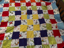 Handmade Dr Seuss The Cat in the Hat ABC Comforter Blanket quilt 43x48