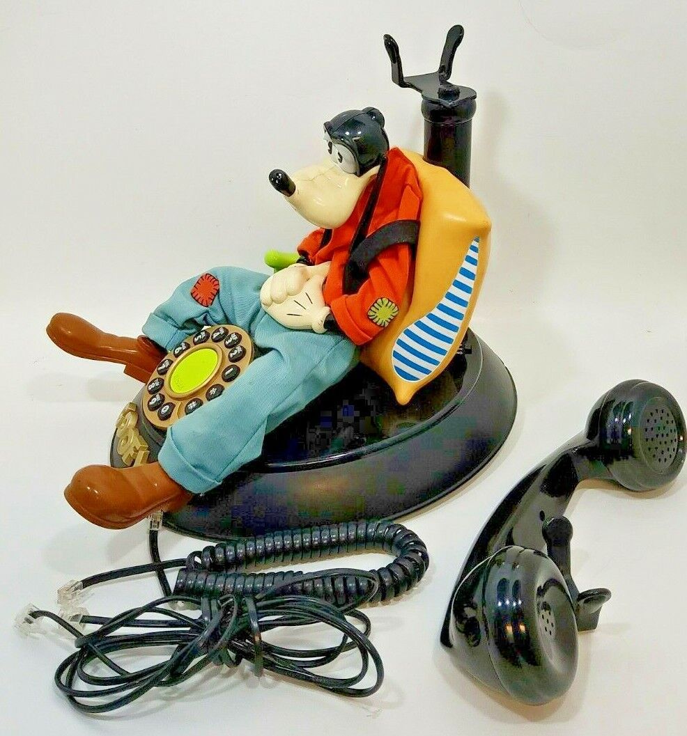 グーフィー　テレフォン Vintage Disney Goofy Talking Telephone Animated Corded