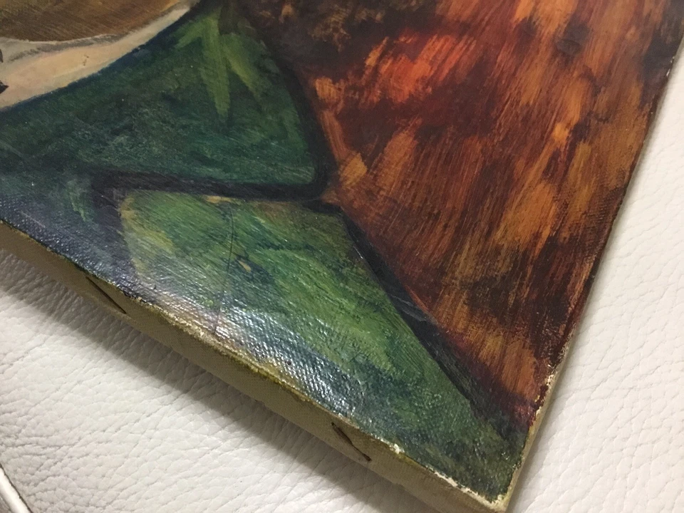 🌈 Montesano ( Trapani XX ) olio su tela del 1972 “Il fascino” No Ligabue - Immagine 4 di 4