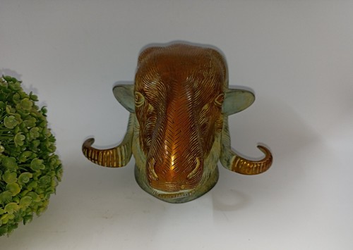 Brass Sheep Entryway Wall Hanging Goat Head Statue Table Decor Showpiece AJ147 - Picture 6 of 13