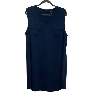 adrienne vittadini shirt dress Adrienne Vittadini A-Line Shirt Dress Women's Navy