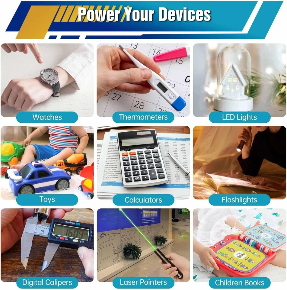 50 PCS AG13 LR44 A76 357 L1154 SR44 1.5V Button Battery Coin Cell - Image 2 of 4