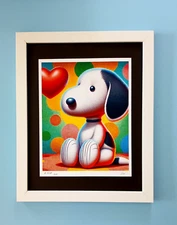 🔥AIDAN FLUX | Hand Signed Original Print Framed Ltd. Ed. of 100 | COA | Snoopy