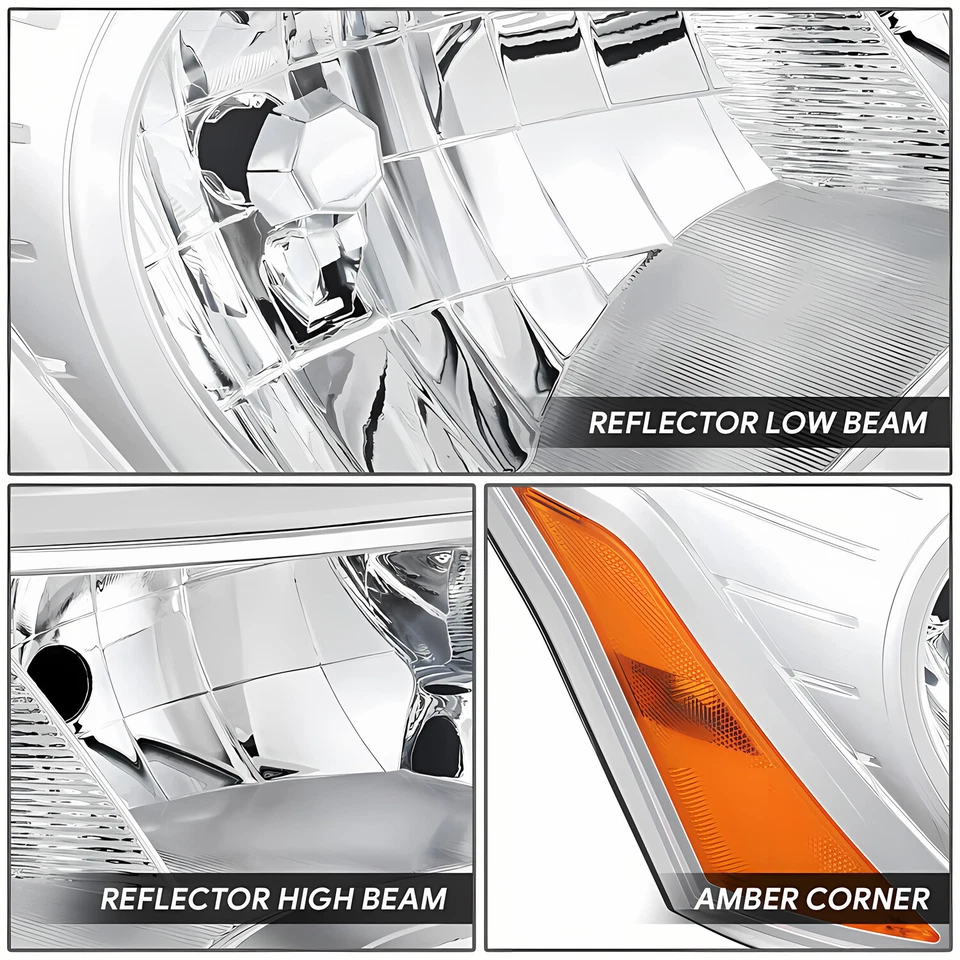 PAIR/2PCS Headlight Assembly W/ Bulb For Ford Transit-150 250 350 350 HD 2015-23 - Изображение 3 из 4