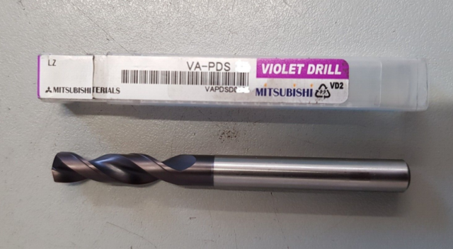 Mitsubishi Carbide Drill - 2 Flute - Violet Coated VA-PDS