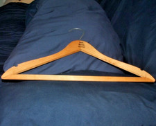 RICE HOTEL Houston Tx Vtg Wooden Clothes Hanger made by Nagel Austin TX marked