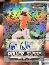 2022 Panini Prizm Draft CAM COLLIER Power Surge Silver Prizm RC Auto #PS-CC BK1