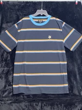 A.LAB Womens Black W/Multi-Color Striped Sz XL T-Shirt