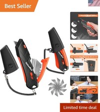 Box Cutter Knife 2 Pack Self-Retracting Safety Sheath Extra Blades Included
