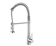 FLG Single Handle Pull Down Sprayer Kitchen Faucet with Advanced Spray Stainless