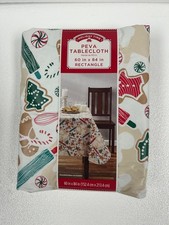 New Holiday Time Vinyl Tablecloth Baking for Christmas 60" x 84" Rectangle