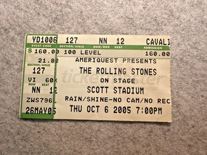 THE ROLLING STONES OCTOBER 6, 2005 TICKET STUB - Scott Stadium UVA