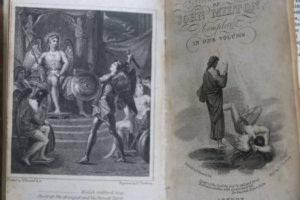Paradise Lost + Milton’s poems 2 Small Hardcover Bks Publishe London In 1821 - Image 3 of 4