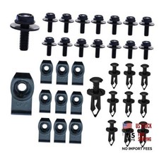 35PCS Engine Under Cover Splash Shield Guard Body Bolts Screws, Bumper Fender