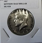 SILVER  1967 SILVER KENNEDY HALF DOLLAR