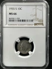 1955-S  10C  Roosevelt Dime NGC MS66    8699811-039