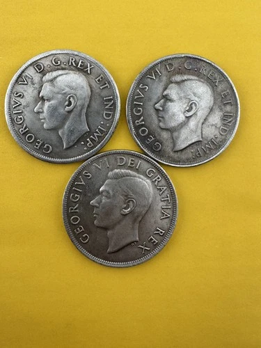 Coin Lot 3  Canada Dollar 1948, 1947, 1945