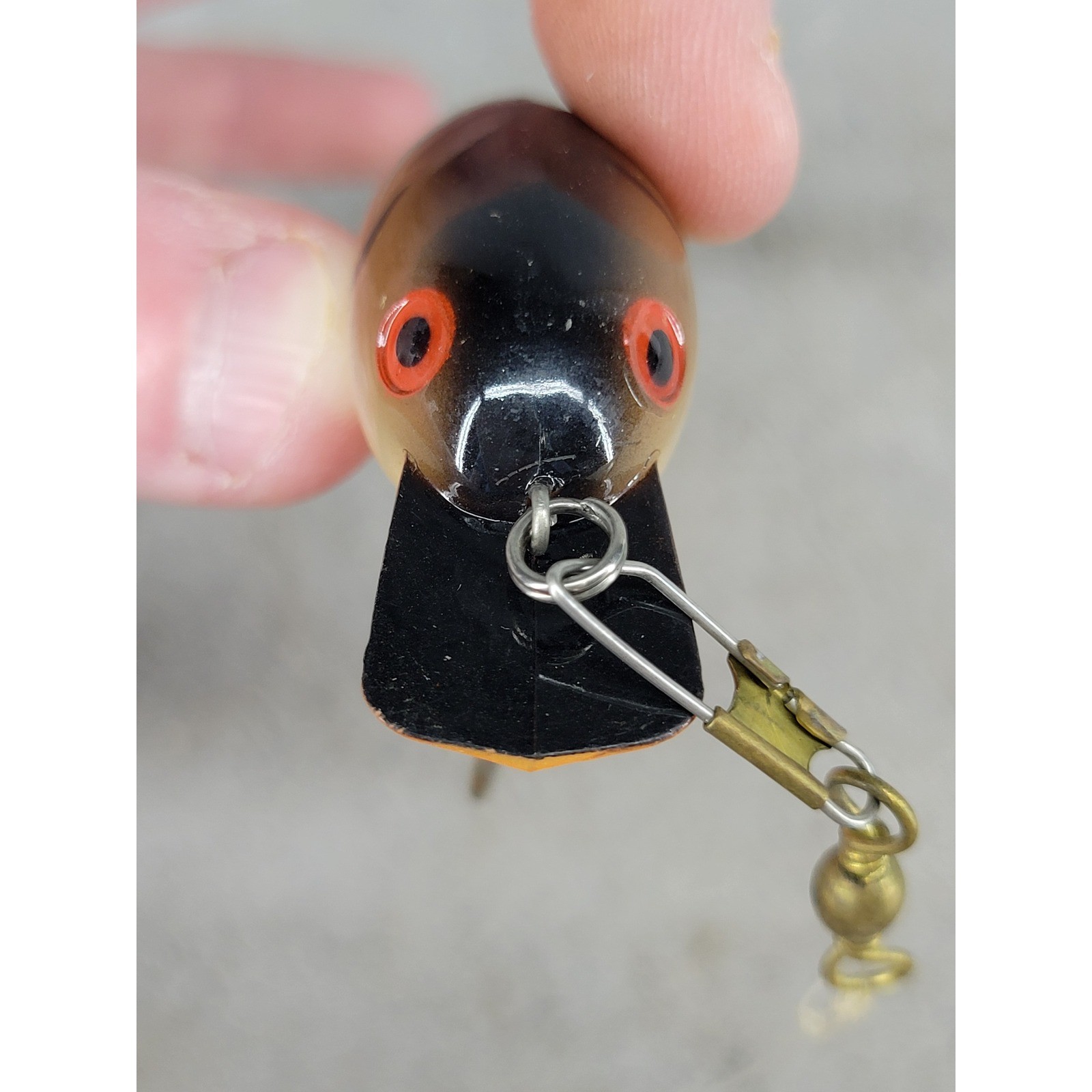 Bomber Model A Crankbait Fishing Lure Brown Orange Tiger Stripe Square Bill 2in - Image 4