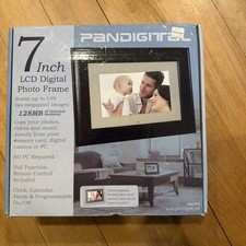 New Pandigital 7 inch LCD Digital Black Photo Frame, 256mb NEW IN BOX