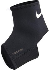 NIKE PRO DRI-FIT ANKLE TRAINING SUPPORTIVE SLEEVE Unisex Black Size Large