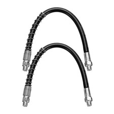 2Pcs Grease Gun Hose 12" 10000 PSI Spring Flex Grease with 1/8" NPT Thread Black