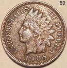 1905 Indian Head Penny Cent