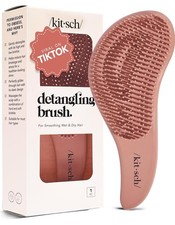 Kitsch Detangler Brush   Gentle Curly Hair Brush with Flexible Bristles