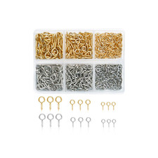 400 PCS Small Screw Eye Pins, Small Eyelet Screws, Ring Mini Eye Pins Screw Ey