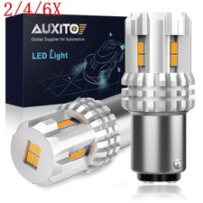2/4/6X 1157 7507 SMD Yellow Amber Tail Turn Signal LED Light Bulbs Lamp 2800LM
