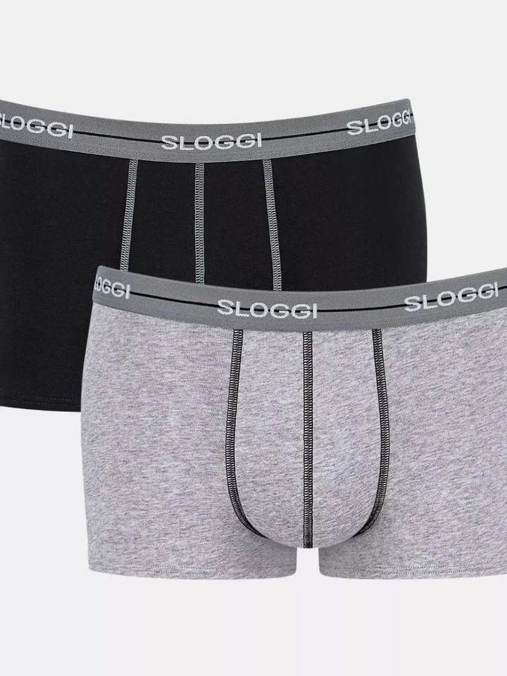 2 Boxer Sloggi Start Hipster con cuciture a contrasto in Cotone Elasticizzato - Immagine 4 di 4