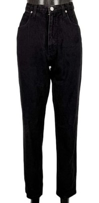 Armani Damen Jeans W29 High Waist Schwarz Vintage Denim Original IT 42 / 44