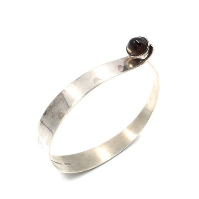 Elis Kauppi Armreif 925 Silber Skandinavischer Designer Schmuck Finnland Quarz