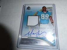 2006 SP Authentic Football Marcedes Lewis Auto Relic Rookie Card 243 /999