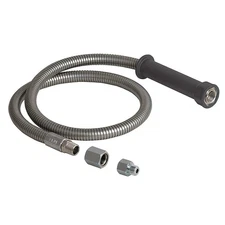 CHICAGO FAUCETS 83-44ABNF Pre-Rinse Hose,Elastomer, SS,3/8" x 3/4" 26Y261