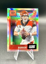 2020 Panini Chronicles Score JOE BURROW Silver Rookie Card RC #441 Bengals. rookie card picture