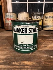 Vintage Empty Quaker State 5 Pound Grease Can