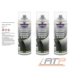 3x 400ml PRESTO TEER- UND HARZENTFERNER TEERENTFERNER HARZENTFERNER REINIGER KFZ
