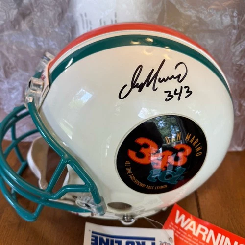 Dan Marino 343 TDS Signed Autographed Full Size Authentic Helmet Upper Deck COA