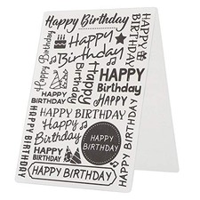 Happy Birthday Embossing Folder, Background Stamps Decorative Accessories...