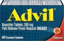 Advil Pain Relievers and Fever Reducer Coated Tablets 200 Mg Ibuprofen 50 CounT